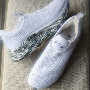 APL White Sneakers with Marbled Sole